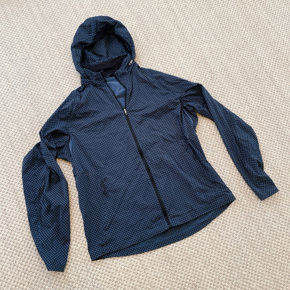lululemon athletica Navy/Black Patterned Windbreaker Jacket